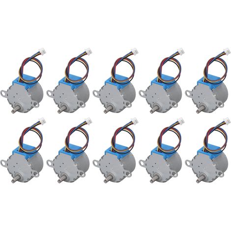 Moteur pas à pas 10 unités, câble 10 cm, couple élevé, pour systèmes de ventilation et climatisation, 5V DC (1/5)