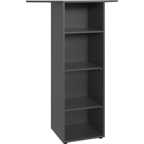 Eckregal graphit MIAMI-43, B/H/T ca. 66/126/66 cm (1/3)