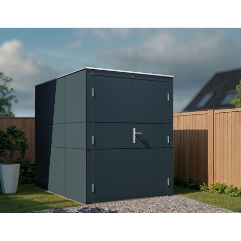 Abri vélos Bertilo HPL anthracite 3,16m² (1/5)