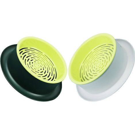 Bac à herbe pour chat sans terre (lot de 2), carré en plastique, compatible culture hydroponique (1/5)