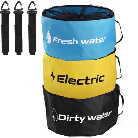 Bolsas de almacenamiento de cables para autocaravanas Premio [Oxford 600D] 15 x 15 x 5 cm, multicolor – Impermeables y transpirables, ideales para viajar. (1/5)