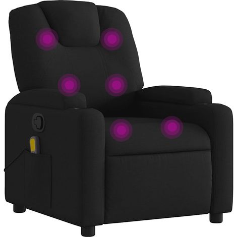 Maison Exclusive - Massagesessel Schwarz Stoff