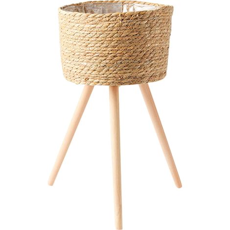 Holz Pflanzenständer als Blumentopfkorb für Garten und