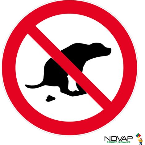 Panneau Déjection canine interdite - Rigide Ø 80mm - 4021485 (1/2)