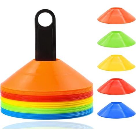 BUNTHAUS Cônes de marquage pour Slalom Accessoires d'entraînement et Accessoires de Football pour Football, athlétisme, etc. (1/3)