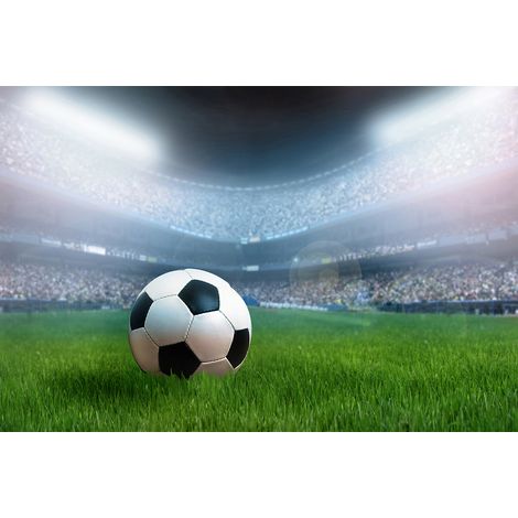 Papier peint panoramique foot chambre garçon| Tapisserie panoramique terrain de foot chambre fille | Papier peint panoramique sport chambre enfant - 267 x 400 cm (4 pièces) (1/2)