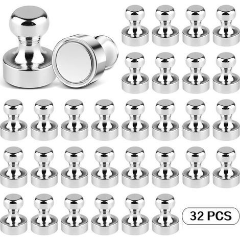 32 Pieces Powerful Magnets, Fridge Magnet, Neodymium Magnet, Fridge Magnet, Magnetic Board Magnets, Small Powerful Magnet (1/5)