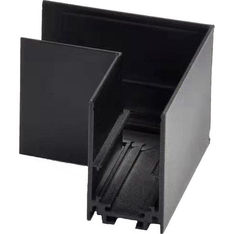 Raccord en L Horizontal pour Rail Magnétique Suspendu 20mm  Noir