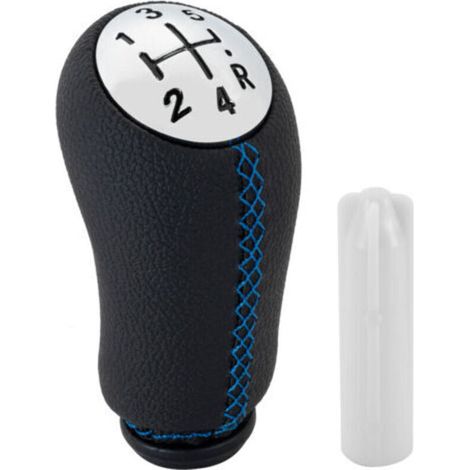 5-Gang-Schaltknauf aus Leder, kompatibel mit Renault Clio III 2005-2009 (Blau) (1/4)