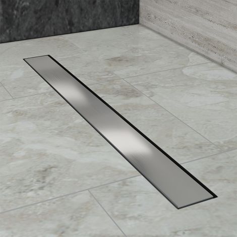 SIRHONA Caniveau de Douche Largeur en Acier Inoxydable à l'italienne Crochet de Levage Pieds réglables - Modèle 2 in 1 100cm (1/5)