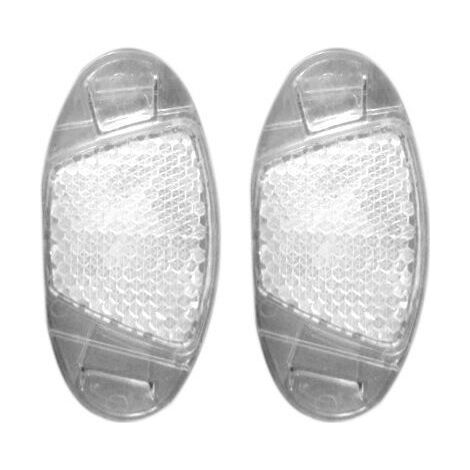 4 Pièces Réflecteurs pour Rayon Vélo, Catadioptre Velo Roue, Réflecteurs de Rayons de Vélo, Réflecteur de Vélo pour La Conduite Nocturne de Roue de Vélo,blance,7cm