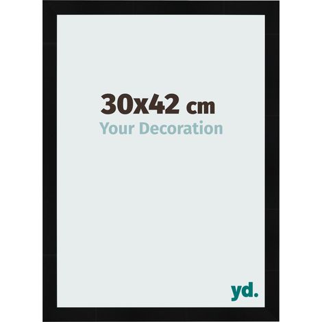 yd. - Cadre photo 30x42 - Noir Brillant - MDF - Pisa (1/5)