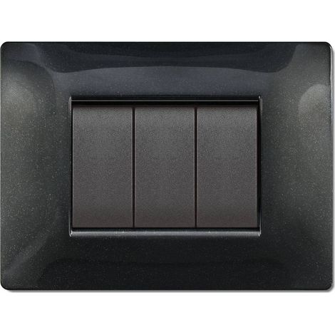 1PZ PLACCA LIFE Q MODELLO LIVING NERO GL 4 POSTI