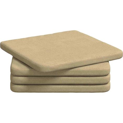 Seat Cushions 4 pcs Grey Green 40 x 40 x 3 cm Corduroy Fabric vidaXL