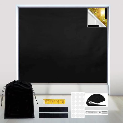 Cortina opaca de 300x145 cm, no requiere taladrar, se puede cortar a medida. (1/5)