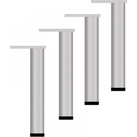 4 Pieds Meubles Réglables Argent 30cm, Canapé Table Armoire (1/5)