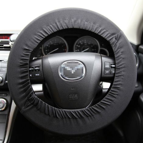 Protection anti-rayures pour volant de voiture noir - Tissu Oxford universel neuf (1/5)