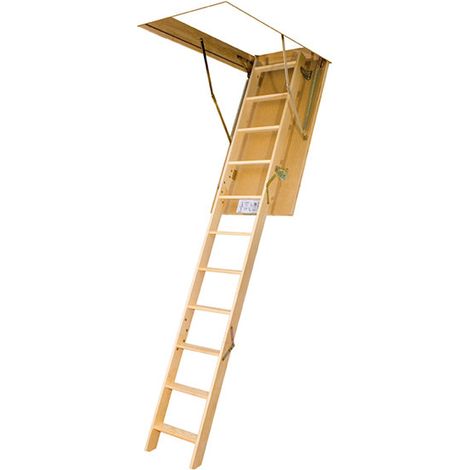 Scala retrattile in legno : dimensioni foro : 70x120cm - LWS70120-2 (1/5)