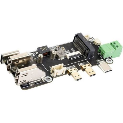 Adaptateur Multifonctionnel PCIe Vers M.2, Compatible avec pour Raspberry Pi 5, Deux Modes D'Alimentation, Prend en Charge Deux Sorties 4K. (1/5)