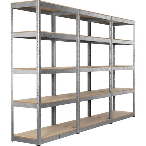 Sealey AP6350GSCOMBO1 Racking Unit with 5 Shelves 350kg Capacity Per Level - Set of 3