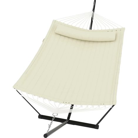 Amaca, capacità 2 persone, cuscino removibile, colore bianco sporco (1/2)