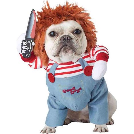 Déguisements amusants pour chiens, vêtements effrayants pour Halloween et Noël, tenue de cosplay avec casquette (1/5)