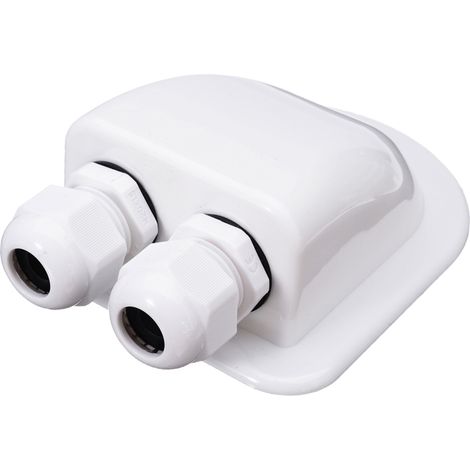 Boîte de passage de câbles double pour panneaux solaires, compatible avec les toits de camping-cars, bateaux et voitures. (1/5)