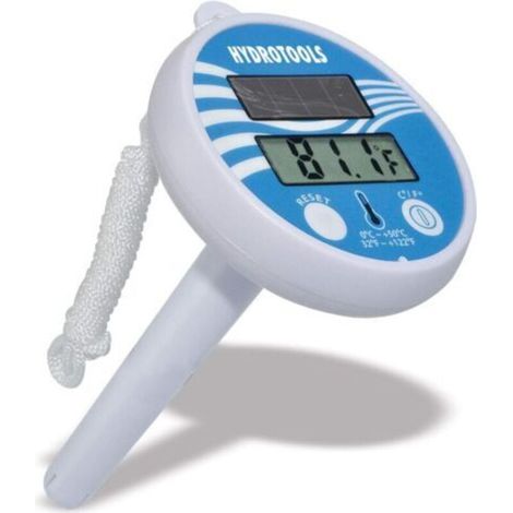 Thermomètre LCD numérique à énergie solaire, grand, flottant, facile à lire, incassable, température de l'eau, adapté aux piscines extérieures et intérieures, spas, étangs, baignoires