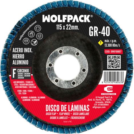 Disco abrasivo in acciaio inox - Plus 115x22 mm. grana 40