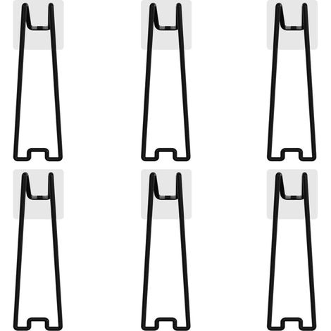 6 Supports de cadre photo, Acier inoxydable auto-adhésif, 3 tailles pour chevalet, Peintures, Décoration intérieur (1/5)