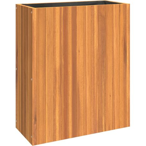Vassoio per fioriera aiuola rialzata piante fiori terrazza giardino 59 x 27,5 x 70 cm legno massello di acacia marrone 020037688