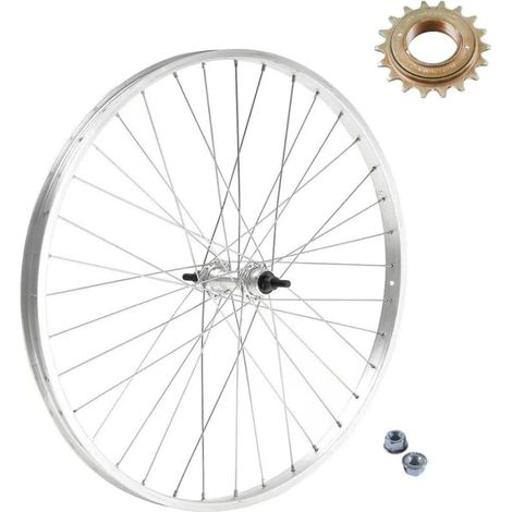 Cerchio Posteriore 28" Ruota 28 x 1.75 622 x 20 1 V in Alluminio/Acciaio + PIGNONE 18 DENTI per City Bike Olanda da Passeggio