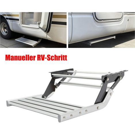 Senderpick – Marchepied aluminium 1 marche 150kg – Accès facile camping-car – Montage RV – Dimensions 54x61x20cm – Poids 3,6kg