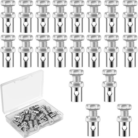 Câbles et gaines de frein vélo,20 extrémités de câble de frein d'accélérateur 1/8 ", câble d'accélérateur à pince universelle de verrouillage de fil pour tracteur de pelouse de vélo Go Kart (1/5)