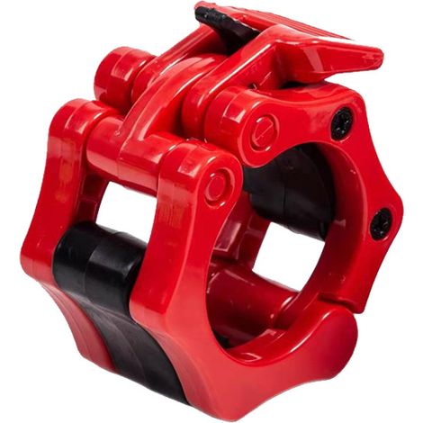 SHINING HOUSE Stück Kunststoff-Hantelkragen-Clips, Hantelstangen-Klemmring, Hantel-Kragen-Clips, Hantelklemmen, Hantelkragen, Hantelverschlüsse, 50 mm, Rot (1/3)