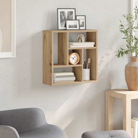 vidaXL Scaffale a Parete Rovere Artigianale 45x16x45 cm in (1/5)