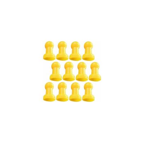 Lot de 12 bouchons de trampoline jaunes, capuchons de poteau, 8x5 cm –