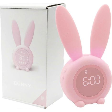 Réveil pour enfants, adapté aux chambres de garçons et de filles, avec veilleuse, 5 sonneries, commande tactile, batterie 2000 mAh et fonction snooze. (1/5)