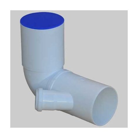 CURVA WC PROLUNGATA BIANCA ATTACCO BICCHIERE SX O DX ORIENTABILE - 90x40