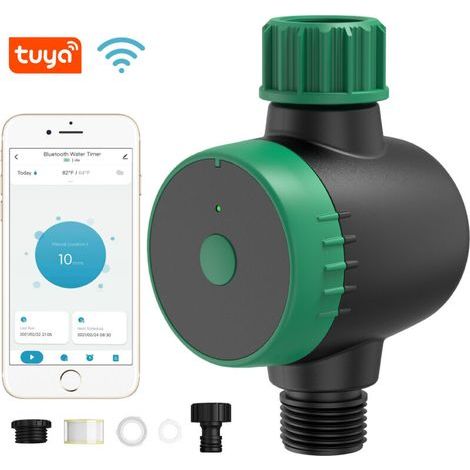 Le contrôleur de vanne d'irrigation WiFi, avec double commande à distance temporisée/quantitative via une application, est au cœur d'un système d'arrosage automatique de jardin. (1/5)