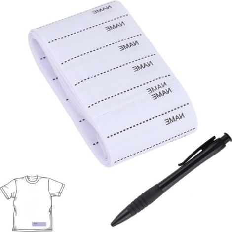 Étiquettes de vêtements - 200Pcs - Thermocollantes - Personnalisables - Lavables (1/4)