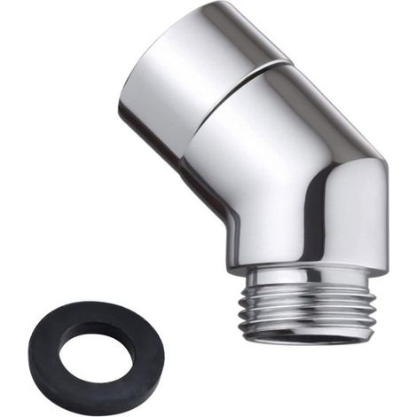 Winkeladapter für Handbrausekopf – 135 Grad – silber