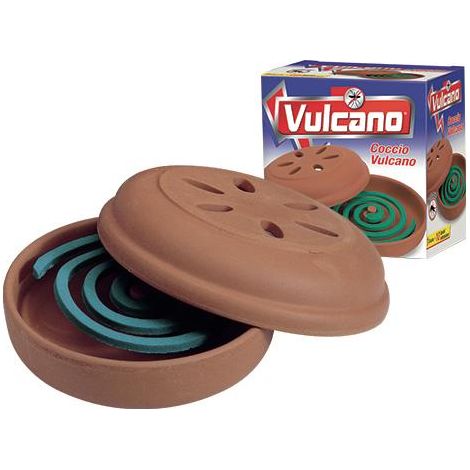 Vulcano Coccio + Zampirone profumo di Geranio - Confezione 10 Pezzi -
