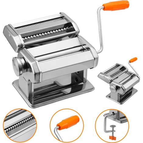 Machine à pâtes manuelle Karpal, machine à pâtes, machine à pâtes KitchenAid, acier inoxydable pour spaghetti, lasagnes, tagliatelles (1/5)