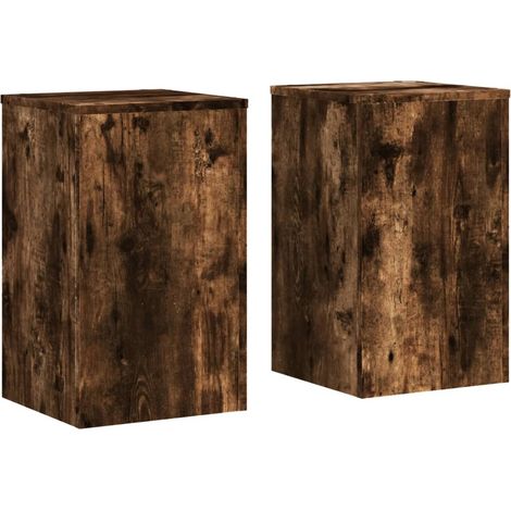 Maison Exclusive - Pflanzenständer 2 Stk. Räuchereiche 30x30x50 c