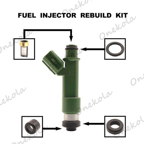 Reparatursatz für Kraftstoffeinspritzdüsen, Dichtung und Filter, kompatibel mit Camry, RAV4, Corolla und 1001-87k80 (1/2)