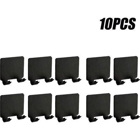 (Noir - Lot de 10) Étagère de salle de bain/rangement de cuisine en alliage d'aluminium, accessoire de salle de bain, fixation murale sans perçage (1/5)
