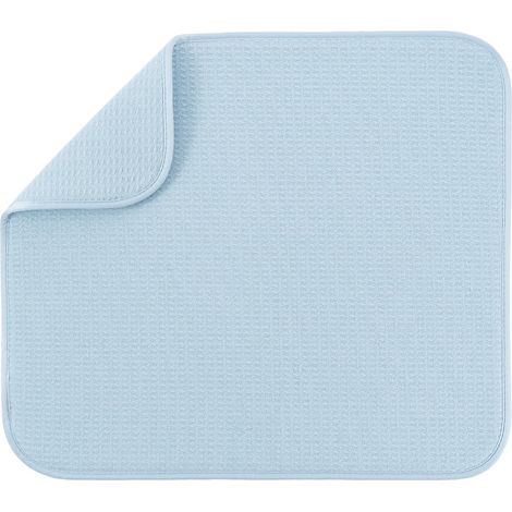 Tapis égouttoir à vaisselle, 40,6 x 45,7 cm, tapis de comptoir cuisine absorbant en microfibre pour ustensiles, casseroles et poêles, taille L, bleu ciel - 40.6 45.7 cm'Sky Blue 40.6 x 45.7 cm'-'40.6 (1/5)