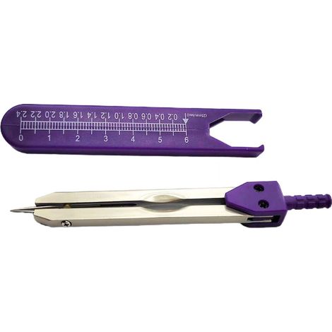 Caliper ECG - Acier Inoxydable - Pour Mesure Précise de Tracés Électrocardiographiques - 12 cm - Noir (1/5)
