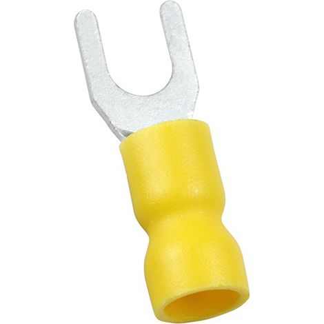 Cosse à fourche à sertir RS PRO Isolé, Jaune 10AWG 6mm² 12AWG 4mm²
